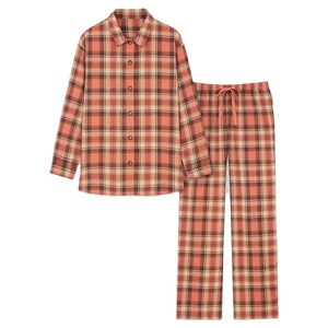 Elegante pijama personalizado 2025 para hombre sólido invierno largo tejido contraste encuadernación 100% algodón ropa de salón pijamas para hombres - Product Image 5