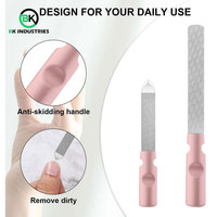 Lima de Uñas Profesional de Doble Cara para Uñas de Gel Acrílico, Lima de Uñas con Pulido, Herramienta de Manicura de Calidad Profesional