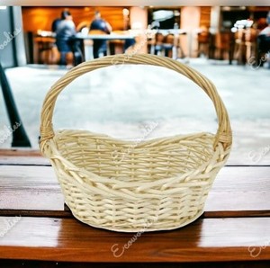 Encantadora Flor de boda de lujo o cesta de frutas y flores mixtas cesta tejida de mimbre ovalada de mimbre cesta tejida con asas para regalos - Product Image 2