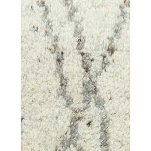 พรมขนสัตว์ถักมือสีเบจและสีน้ำตาลลายเรขาคณิตสำหรับห้องนั่งเล่น ทางเข้าห้องนอน ห้องโถง-PKWL-449 - Product Image 3