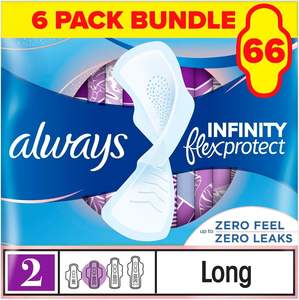 Always Infinity Long Plus Sanitary Pants 6x11ct Pads Conveniente y cómodo - Product Image 2