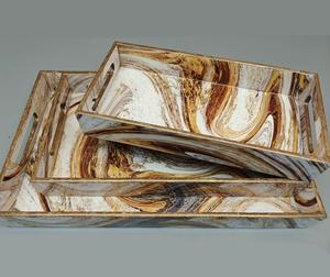 Meena-Bandeja DE SERVICIO DE MADERA MDF de estilo moderno, diseño rectangular con pegatina para uso en restaurantes - Product Image 1