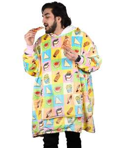 Custom Oversized <b>Fleece</b> <b>Blanket</b> Hoodie with Hood Kangaroo Pocket Cozy <b>Wearable</b> Sweatshirt for Warm Winter Days in Cheapest Price - Product Image 2