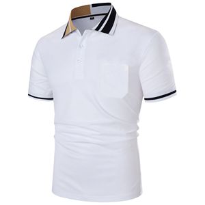เสื้อเชิ้ตแขนสั้นผู้ชายสไตล์โมเดิร์นและลำลอง |   ผ้าถักจากฝ้าย/ใยไผ่ ลายเรียบพร้อมรายละเอียดลายริบเพื่อความกระชับพอดีตัว - Product Image 4
