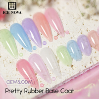 ICE NOVA Jolie couche de base en caoutchouc 2in1 HEMA FREE Blight Fonction de couleur d'été Nude Accepter la personnalisation polyvalente et la vente en gros