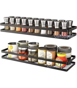 Estantes de almacenamiento hechos a mano, soporte de vidrio para especias, Metal sólido con capa de polvo negro, soporte para utensilios de cocina, duradero y ecológico - Product Image 5