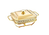 Großhandel gute Qualität wirtschaft liche Catering Restaurant Edelstahl rechteckige Lebensmittel wärmer Chafing Dish Buffet Set zum Verkauf