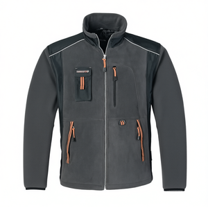 Veste en polaire TERRATREND gris foncé/noir/orange pour le camping en plein air et l'utilisation avec des meubles - Product Image 2