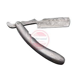 Rasoir droit en acier damas fait à la main personnalisé Rasoirs de rasage à usage personnel - Product Image 4