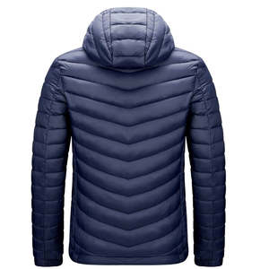 Chaqueta de Invierno Casual para Hombre, Estilo Burbuja, con Cuello Alto y Capucha, Relleno de Algodón - Product Image 2