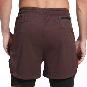 2025 New Design <b>Quick</b> <b>Dry</b> <b>Shorts</b> for Men Comfortable Solid Color Fitness Elastic Waist Gym Men <b>Shorts</b> - Product Image 3