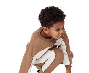 Ensembles de survêtements unisexe à rayures latérales pour garçons personnalisés Vente en gros d'hiver en coton à manches longues Ensemble de survêtement deux pièces pour enfants - Product Image 3