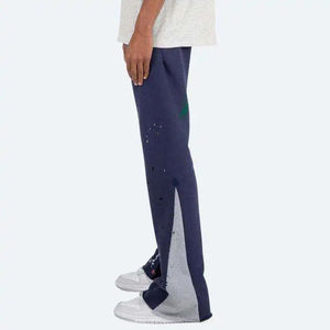 Pantalon de survêtement évasé à impression de logo personnalisé pour hommes Streetwear décontracté surdimensionné piste pantalon à jambes larges hommes pantalon évasé prix de gros - Product Image 4