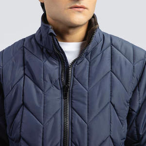 Blouson matelassé noir de haute qualité personnalisé, blouson matelassé pour homme, blouson matelassé d'hiver pour adultes, hommes - Product Image 2