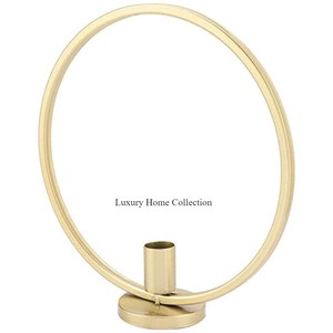 Elegante adorable diseño de metal mesa té luz titular oro Color hecho a mano atractivo aspecto portavelas boda centro de mesa - Product Image 4