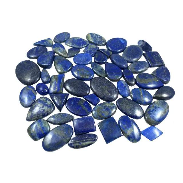 Lapis Lazuli Cabochon หินเจียระไนธรรมชาติ,หินทรงหลวมหินทรงครึ่งวงกลมมีค่ารูปทรงผสม