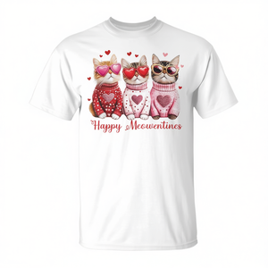 Camiseta de San Valentín para Mujer con Diseño de Gato, para el Día de San Valentín Feliz, Ropa Promocional para Chicas - Product Image 2