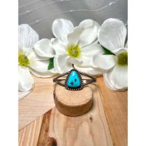 Dave Skeets Kingman Turquoise & Sterling <b>Silver</b> Fashion <b>Cuff</b> <b>Bracelet</b> - Product Image 1