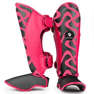 Protège-tibias personnalisé de style nouveau, vente chaude, meilleure qualité, protège-tibias et protège-pieds d'entraînement, cuir véritable, protège-tibias de Muay Thai - Product Image 2