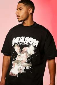 T-SHIRTS HOMME COL HAUT T-SHIRT COL ROND SURDIMENSIONNÉ PAPILLON T-SHIRT HOMME COL ROND SURDIMENSIONNÉ T-SHIRTS - Product Image 4