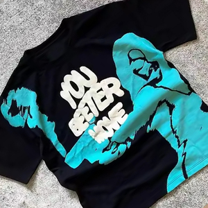 Fabricant d'impression graphique personnalisé Tee-shirt 100% coton pour hommes T-shirts épais vintage en détresse surdimensionnés à broderie Boxy - Product Image 5