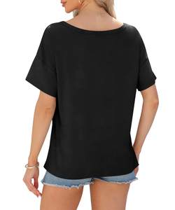 High Quality Black <b>T</b>-<b>Shirts</b> & Plain Blouses for Women <b>Plus</b> <b>Size</b> Clothing - Product Image 6