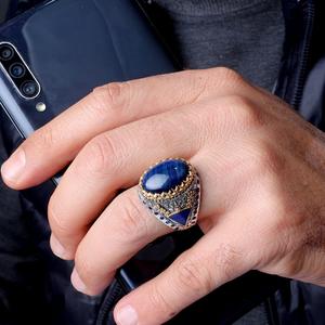 Luxury 925 Sterling Silver <b>Ring</b> <b>for</b> <b>Men</b> Black with Natural <b>Stone</b> & Diamond Onyx <b>for</b> Wedding-Turkish Jewelry Wholesale - Product Image 6