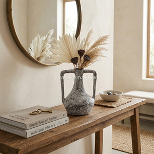 <b>Handmade</b> Rustic Ceramic Vase Collection Decorative <b>Pottery</b> Flower Vase for Home Living Room Decoration - Product Image 5