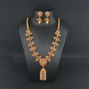 Ganpati Arts Fine Jewelry Set AD Stone Cuivre Necklace-FBC0027A - Product Image 1