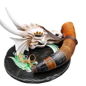 โคมไฟเกลือไวกิ้งทำจากเขาควายธรรมชาติแกะสลักและขัดเงาทันสมัยสำหรับตกแต่งหรือดื่ม - Product Image 4