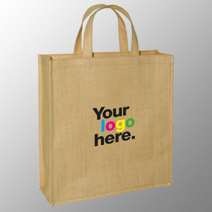 Reusable and Eco-Friendly Durable Burlap Jute <b>Shopping</b> Custom Logo Printing <b>Hessian</b> <b>Bag</b> with Cotton Web Handles Padded with Rope - Product Image 1