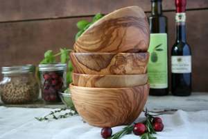 Handmade Wooden Bowl <b>Dinnerware</b> Fruits Salad Soup Serving Bowl for Home Kitchenware Tabletop Restaurant Wedding Gift Wholesale - Product Image 3