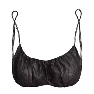 Sujetador sin costuras de algodón negro hecho a mano con fibra de bambú, con aros, transpirable, estilo sexy, para mujer, salón de belleza - Product Image 6