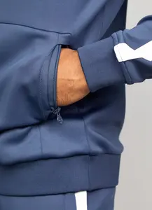 ชุดกีฬาสองชิ้นสำหรับผู้ชายชุดวอร์มชุดออกกำลังกายผ้าฟลีซสำหรับยิมฟิตเนสเทรนนิ่ง - Product Image 4