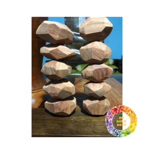 Juguete de roca de madera TUMI ISHI para práctica de equilibrio creativo y construcción de imaginación en espacios de aprendizaje sensorial de estilo Montessori - Product Image 3