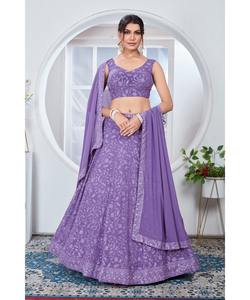 Lahenga y Choli nupciales paquistaníes al por mayor con bordado y trabajo de espejo para ropa de fiesta de boda de lujo - Product Image 3