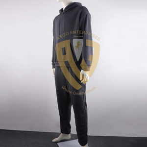 ชุดกีฬาผ้าโพลีเอสเตอร์สำหรับผู้ชายชุดวอร์มสีพื้นสำหรับเล่นกีฬาฤดูหนาว - Product Image 5