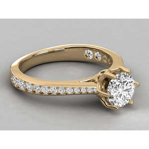 Anillo Solitario de Oro de 10K para Mujer con Diamante Cultivado en Laboratorio - Product Image 3