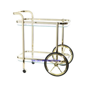Carrito de Servicio Metálico Moderno de Lujo con Ruedas para Hotel, Cocina, Comedor, Sala de Estar y Restaurante - Product Image 5