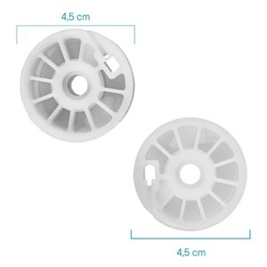 Poulie de lève-vitre arrière Alpha Auto Part Droite/Gauche (SET) pour Megane II Laguna II Scenic II - ABS Blanc FD112836 Haute Qualité - Product Image 3