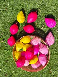 Décor d'arbre de Noël en bois Sola écologique ornement de pièce maîtresse de vacances naturelle avec des bourgeons de Lotus cadeau floral pour la décoration intérieure - Product Image 3