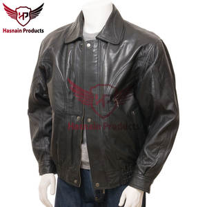 Blouson aviateur en cuir personnalisé de qualité supérieure pour hommes en noir classique-Vêtements d'extérieur élégants fabriqués à la main pour la mode - Product Image 6