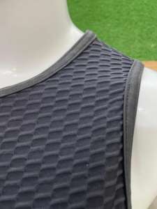 2023 camisetas cortas informales de moda con cuello redondo para mujer, camisetas sin mangas de punto de alta calidad, venta al por mayor - Product Image 2