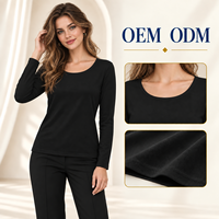 OEM ODM Haut en tricot noir à col rond et manches longues pour femme, fabrication de vêtements de boutique sur mesure avec étiquette privée
