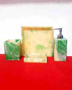Resin Bathroom Look Accessories Soap Dispenser Brush Holder Towel Tray Soap Dish - Product Image 2
