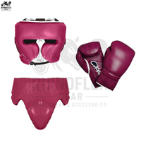 Ensembles de boxe personnalisés pour adultes avec protège-tête et protège-gland en cuir, équipement respirant à fermeture auto-agrippante – Prêts pour l'entraînement
