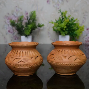 Bocal de rangement en terre cuite avec couvercle-Récipient en faïence rustique pour céréales, épices ou produits secs - Product Image 2