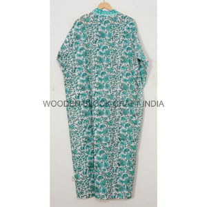 Kimono de algodón cómodo de regalo para un regalo reflexivo Kimono de cuello en V con diseño simple y estampado floral para ropa informal - Product Image 6