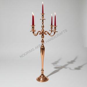 Candelabre en cuivre et aluminium très demandé, centre de table de mariage, chandelier brillant, style victorien, meilleur fournisseur de qualité - Product Image 2
