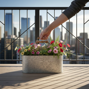 Maceta Creativa Simple en Forma de Cesta |   Maceta Decorativa |   Macetas para Jardín Interior y Exterior | Macetas Modernas para Decoración de Balcones - Product Image 2